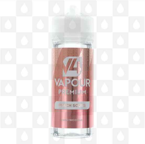 Peach Sours by V4 V4POUR E Liquid | 50ml & 100ml Short Fill, Strength & Size: 0mg • 100ml (120ml Bottle)
