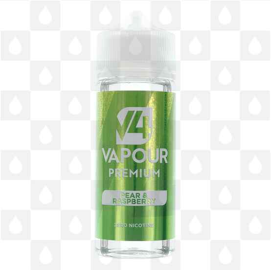 Pear & Raspberry by V4 V4POUR E Liquid | 50ml & 100ml Short Fill, Strength & Size: 0mg • 100ml (120ml Bottle)