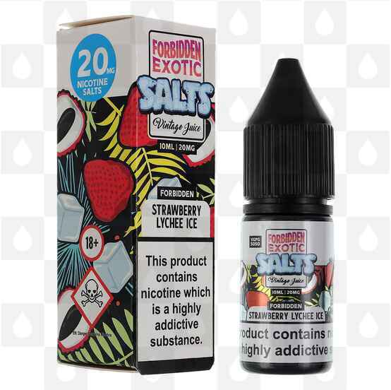 Strawberry Lychee Ice by Forbidden Exotic Salts E Liquid | 10ml Bottles, Strength & Size: 20mg • 10ml