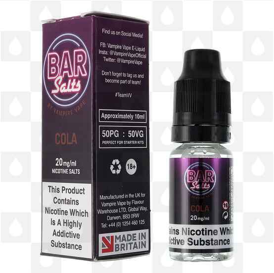Cola | Bar Salts by Vampire Vape E Liquid | Nic Salt, Strength & Size: 10mg • 10ml