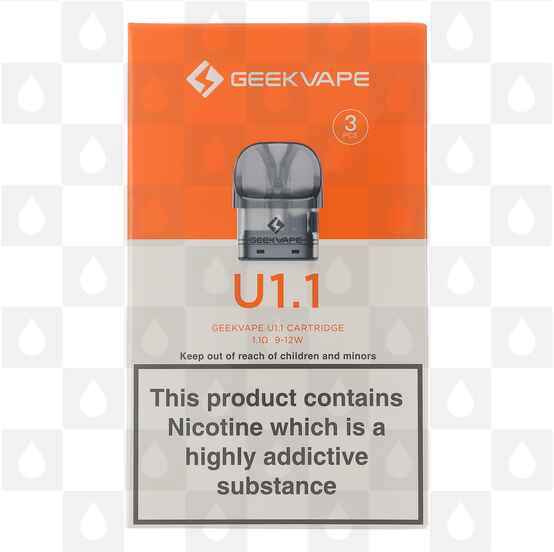 Geekvape Wenax U Cartridge Pods, Pod Type: Geekvape U1.1 Cartridge 1.1 Ohm (9-12W)