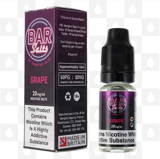 Grape | Bar Salts by Vampire Vape E Liquid | Nic Salt, Strength & Size: 10mg • 10ml