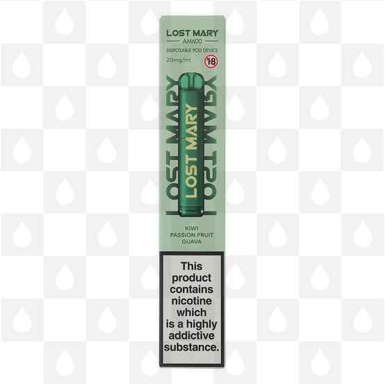Kiwi Passion Fruit Guava Lost Mary AM600 20mg | Disposable Vapes, Strength & Puff Count: 20mg • 600 Puffs • Out Of Date