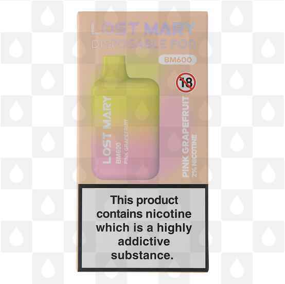 Pink Grapefruit Lost Mary BM600 20mg | Disposable Vapes, Strength & Puff Count: 20mg • 600 Puffs • Out Of Date