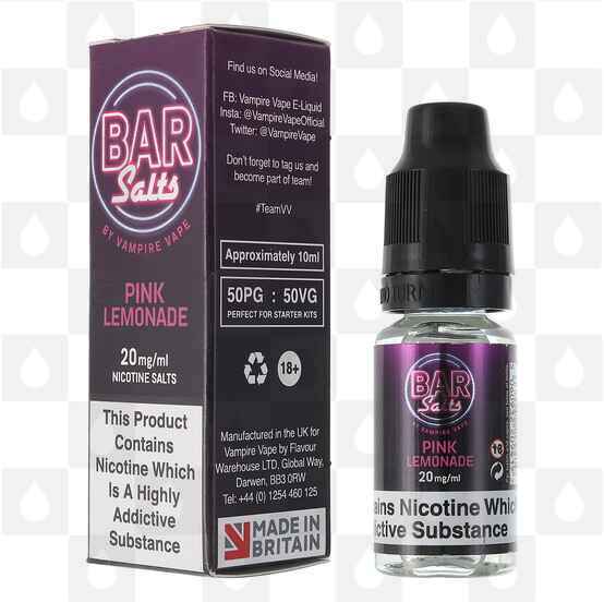 Pink Lemonade | Bar Salts by Vampire Vape E Liquid | Nic Salt, Strength & Size: 05mg • 10ml