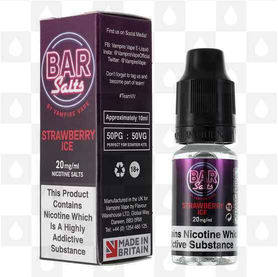 Strawberry Ice | Bar Salts by Vampire Vape E Liquid | Nic Salt, Strength & Size: 20mg • 10ml