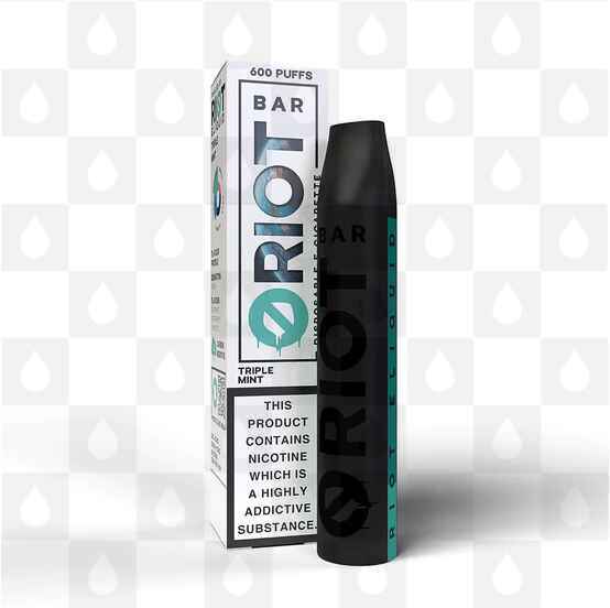 Triple Mint Riot Bar | Disposable Vapes, Strength & Puff Count: 00mg • 600 Puffs