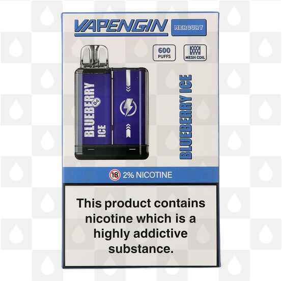 Blueberry Ice Vapengin Mercury 20mg | Disposable Vapes, Strength & Puff Count: 20mg • 600 Puffs • Out Of Date