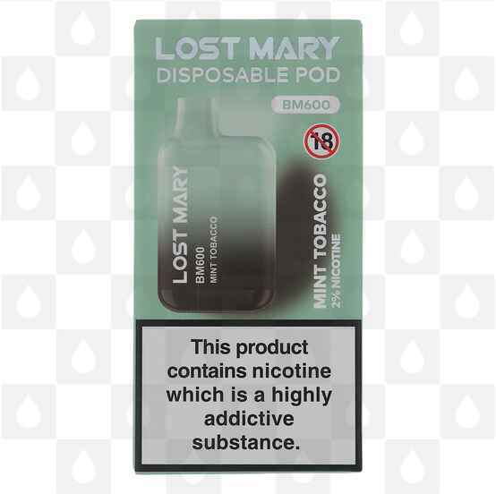 Mint Tobacco by Lost Mary BM600 20mg | Disposable Vapes, Strength & Puff Count: 20mg • 600 Puffs