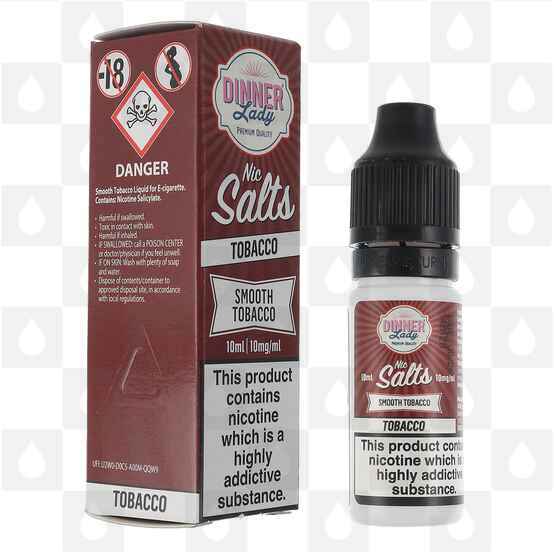 Smooth Tobacco Nic Salt 50/50 by Dinner Lady E Liquid | 10ml Bottles, Strength & Size: 20mg • 10ml