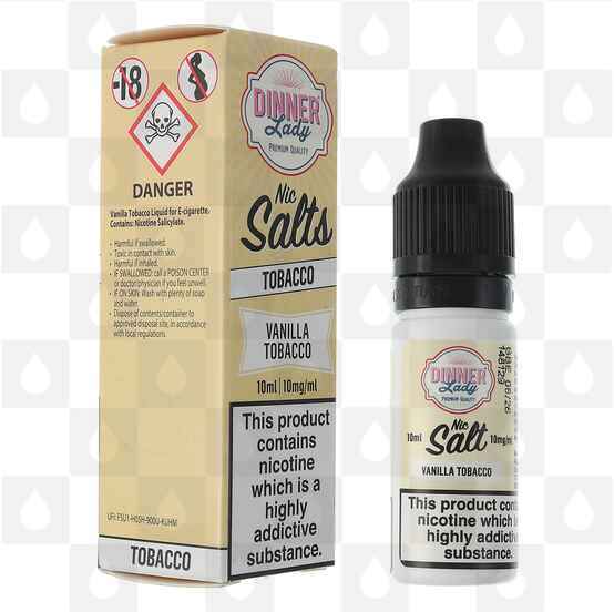 Vanilla Tobacco Nic Salt 50/50 by Dinner Lady E Liquid | 10ml Bottles, Strength & Size: 20mg • 10ml