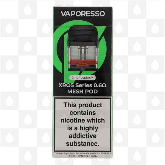 Vaporesso XROS Replacement Pods, Style: 4 x XROS Mesh Pods 0.6 Ohm