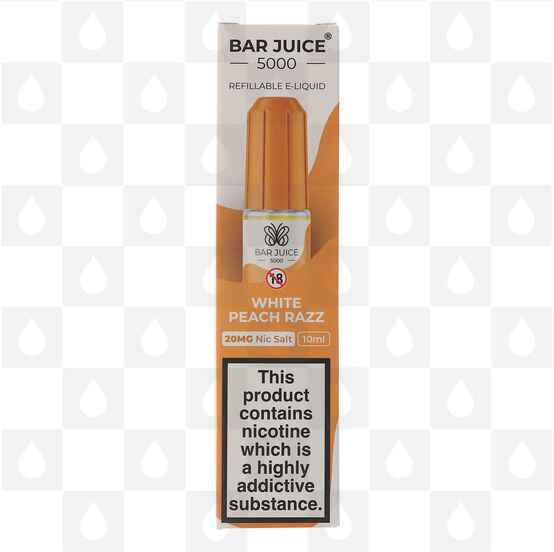 White Peach Razz by Bar Juice 5000 E Liquid | Nic Salt, Strength & Size: 10mg • 10ml
