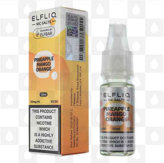 Pineapple Mango Orange by Elfliq | Elf Bar E Liquid | 10ml Nic Salt, Strength & Size: 20mg • 10ml
