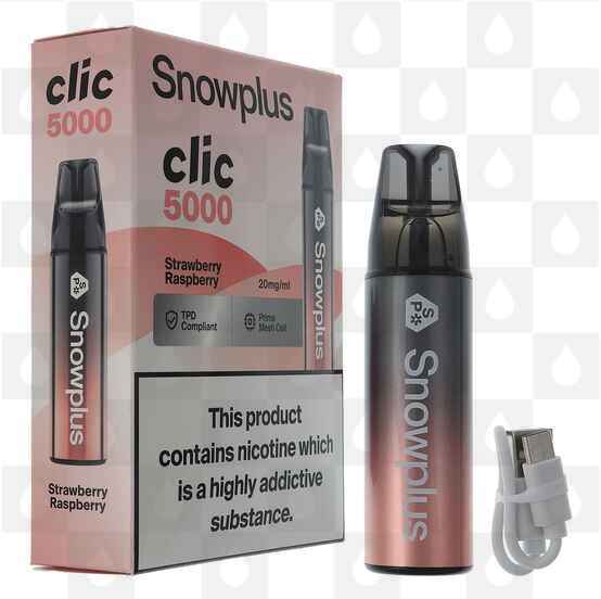 Strawberry Raspberry | Snowplus Clic 12ml 5000 Puff 20mg | Disposable Vapes