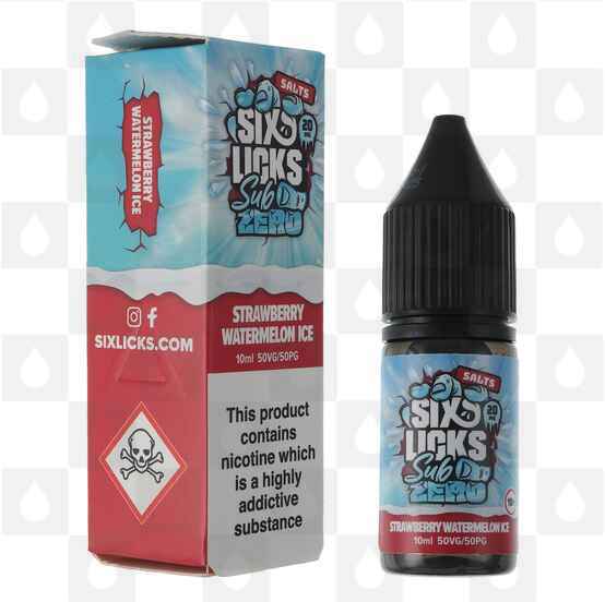Strawberry Watermelon Ice | Sub Zero by Six Licks E Liquid | Nic Salt, Strength & Size: 20mg • 10ml