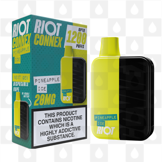 Riot Squad Connex Kit | 1200 Puff | Pre-Filled Pod Kit, Strength & Puff Count: 20mg • 1200 Puffs, Selected Colour: Yellow (Pineapple Ice)