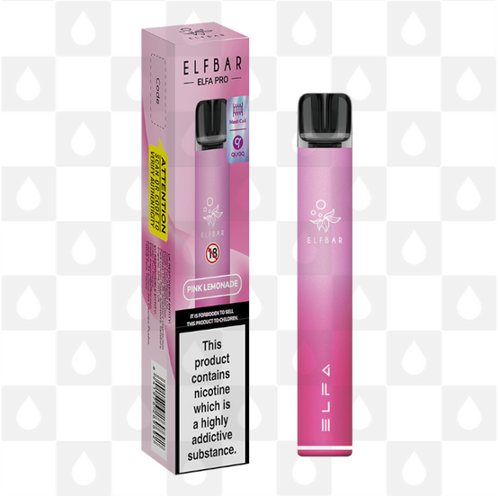 Elf Bar Elfa Pro | Pre-Filled Pod Kit, Battery Type: Battery & Pod, Selected Colour: Pink / Pink Lemonade Pod