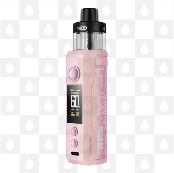VooPoo Drag S2 Kit, Selected Colour: Glow Pink