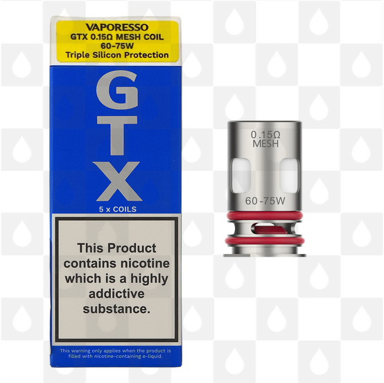 Vaporesso GTX Replacement Coils, Ohms: GTX DTL 0.15 Ohm Mesh Coil (60-75W)