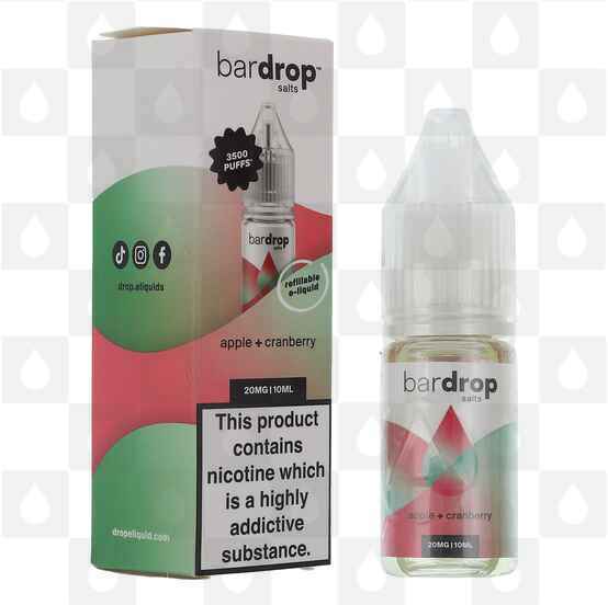 Apple Cranberry by Bar Drop E Liquid | 10ml Nic Salt, Strength & Size: 10mg • 10ml