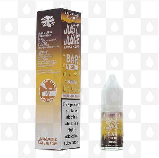 Banana | Bar Nic Salts by Just Juice E Liquid | 10ml Bottles, Strength & Size: 20mg • 10ml