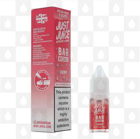 Cherry | Bar Nic Salts by Just Juice E Liquid | 10ml Bottles, Strength & Size: 20mg • 10ml