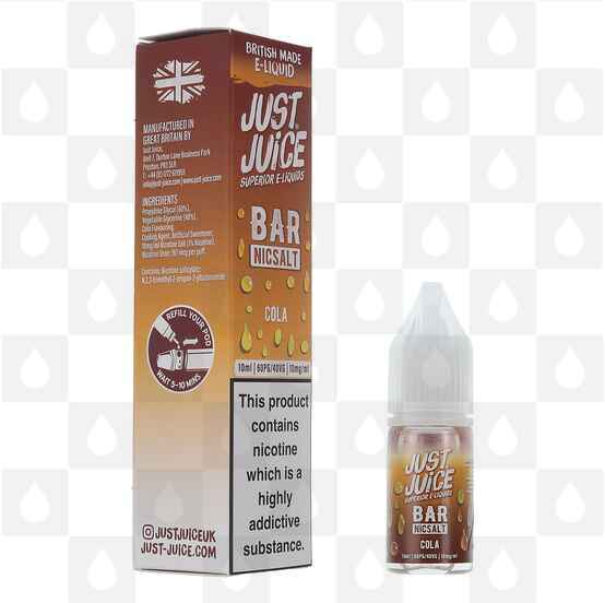 Cola | Bar Nic Salts by Just Juice E Liquid | 10ml Bottles, Strength & Size: 10mg • 10ml