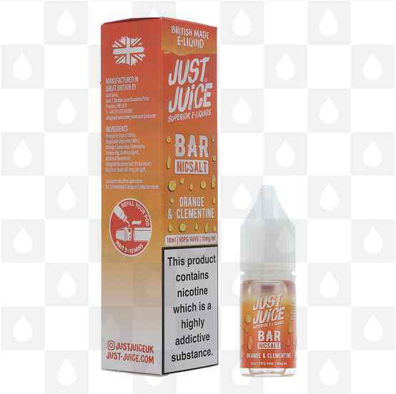 Orange Clementine | Bar Nic Salts by Just Juice E Liquid | 10ml Bottles, Strength & Size: 10mg • 10ml