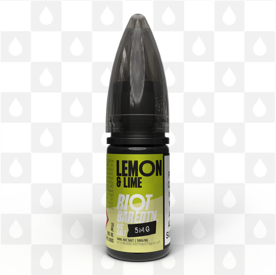 Lemon & Lime by Riot Bar EDTN E Liquid | 10ml Nic Salt, Strength & Size: 05mg • 10ml