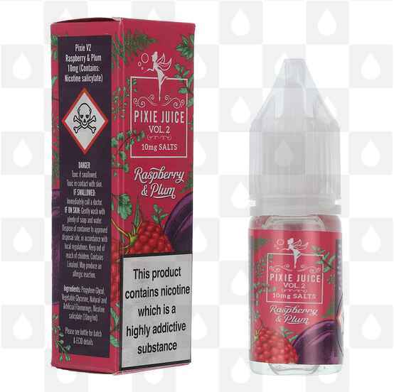 Raspberry & Plum by Pixie Juice E Liquid | 10ml Nic Salt, Strength & Size: 10mg • 10ml