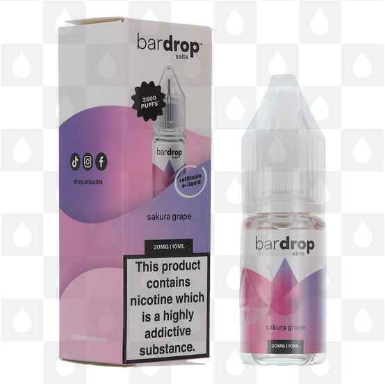 Sakura Grape by Bar Drop E Liquid | 10ml Nic Salt, Strength & Size: 20mg • 10ml