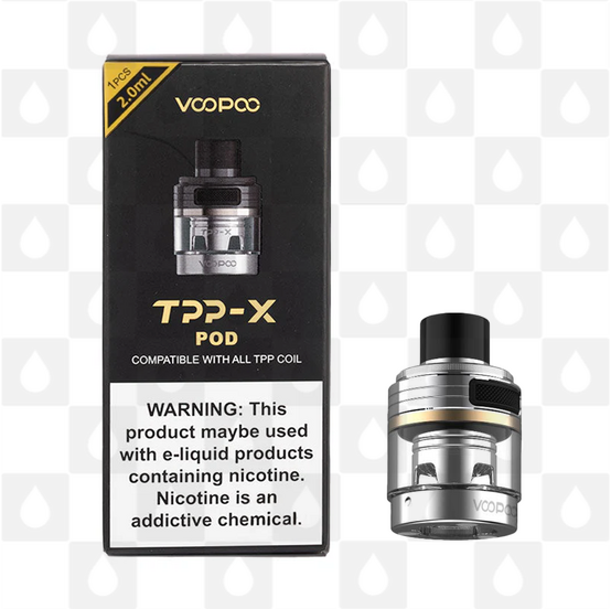 VooPoo TPP X Replacement Pod, Selected Colour: Stainless Steel