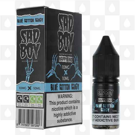 Blue Cotton Candy | Happy End | Sadboy E Liquid | 10ml Nic Salt, Strength & Size: 20mg • 10ml