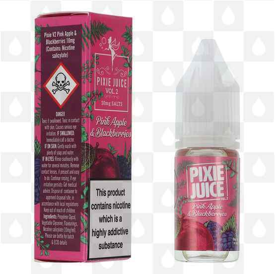 Pink Apple & Blackberries by Pixie Juice E Liquid | Nic Salt, Strength & Size: 10mg • 10ml