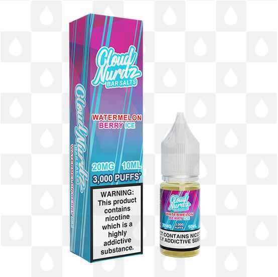 Watermelon Berry Ice by Cloud Nurdz E Liquid | 10ml Nic Salt, Strength & Size: 10mg • 10ml