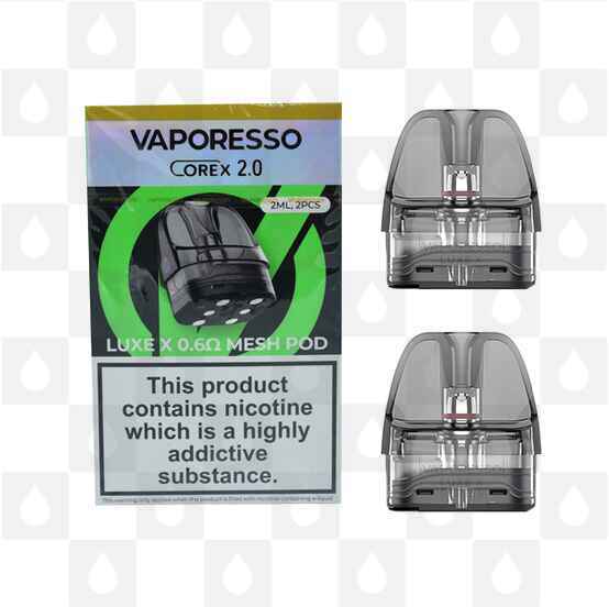 Vaporesso Luxe X Corex 2.0 Pods, Pod Type: 2 x 0.6 Ohm Corex 2.0 Pods