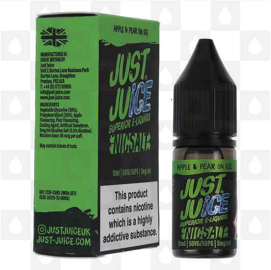 Apple & Pear On Ice Nic Salt by Just Juice E Liquid | 10ml Bottles, Strength & Size: 20mg • 10ml