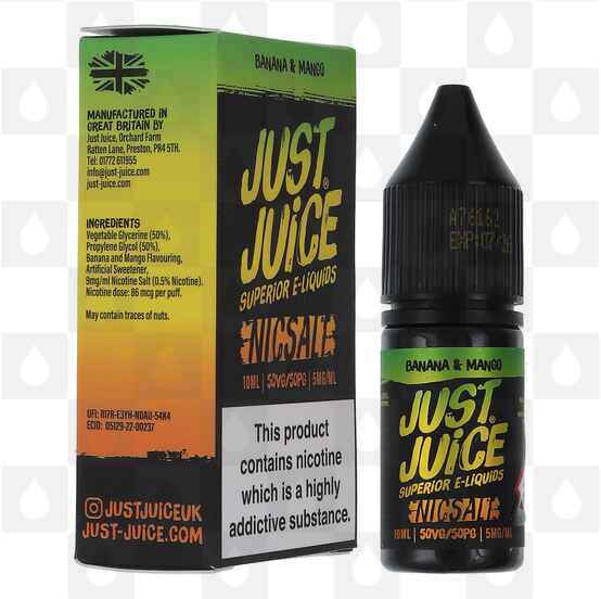 Banana & Mango Nic Salt by Just Juice E Liquid | 10ml Bottles, Strength & Size: 05mg • 10ml