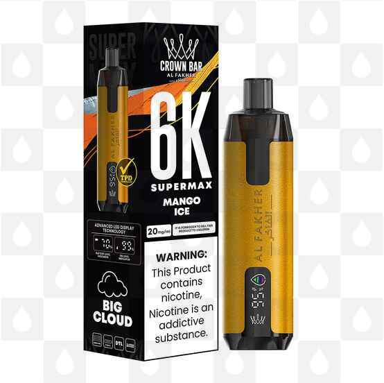 Cool Mango | Crown Bar by Al Fakher Supermax 6000 | Disposable Vapes