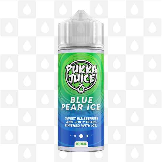 Blue Pear Ice by Pukka Juice E Liquid | 100ml Shortfill, Strength & Size: 0mg • 100ml (120ml Bottle)