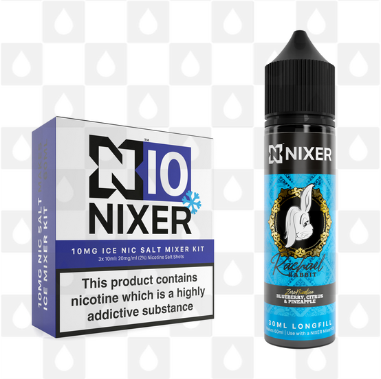 Blueberry Citrus Pineapple by Rachael Rabbit x Nixer E Liquid | 60ml Long Fill, Nicotine Type: Nicotine Salt, Strength & Size: 10mg Salt Ice • 60ml • Inc Shots (50/50)