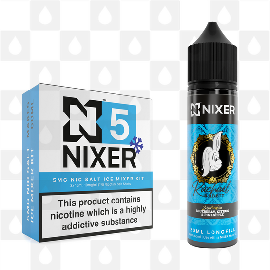 Blueberry Citrus Pineapple by Rachael Rabbit x Nixer E Liquid | 60ml Long Fill, Nicotine Type: Nicotine Salt, Strength & Size: Salt 05mg Ice • 60ml • Inc Shots (50/50)