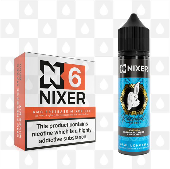 Blueberry Citrus Pineapple by Rachael Rabbit x Nixer E Liquid | 60ml Long Fill, Nicotine Type: Regular Nicotine, Strength & Size: 06mg • 60ml • Inc Shots (70/30)