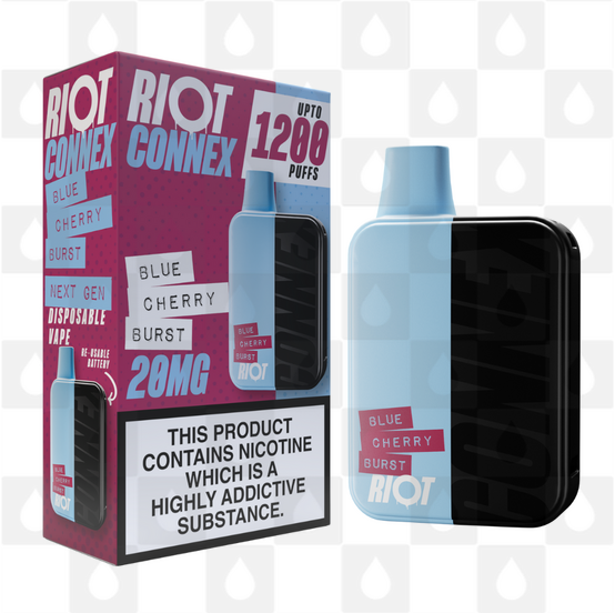 Riot Squad Connex Kit | 1200 Puff | Pre-Filled Pod Kit, Strength & Puff Count: 20mg • 1200 Puffs, Selected Colour: Light Blue (Blue Cherry Burst)