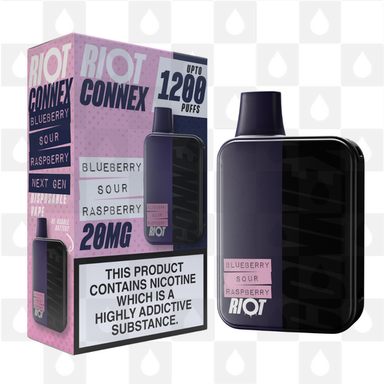 Riot Squad Connex Kit | 1200 Puff | Pre-Filled Pod Kit, Strength & Puff Count: 10mg • 1200 Puffs, Selected Colour: Dark Blue (Blueberry Sour Raspberry)