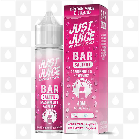 Dragonfruit & Raspberry by Just Juice Bar Saltfill E Liquid | 40ml Shortfill