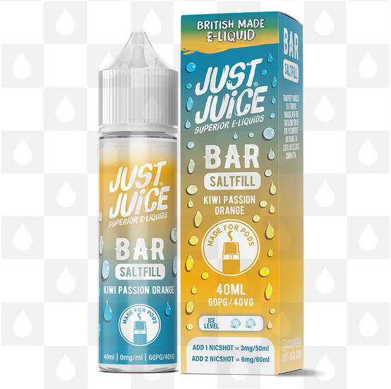 Kiwi Passion Orange by Just Juice Bar Saltfill E Liquid | 40ml Shortfill