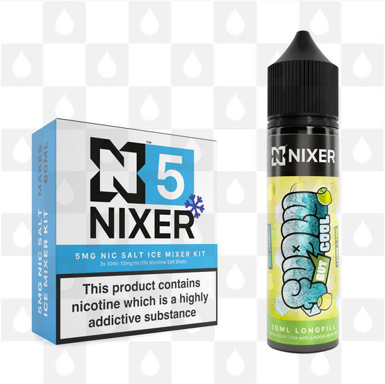 Lemon & Lime by Fugly But Cool x Nixer E Liquid | 60ml Long Fill, Nicotine Type: Nicotine Salt, Strength & Size: 05mg Ice Salt • 60ml • Inc Shots (50/50)