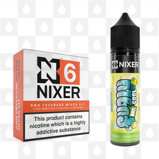 Lemon & Lime by Fugly But Cool x Nixer E Liquid | 60ml Long Fill, Nicotine Type: Regular Nicotine, Strength & Size: 06mg • 60ml • Inc Shots (70/30)